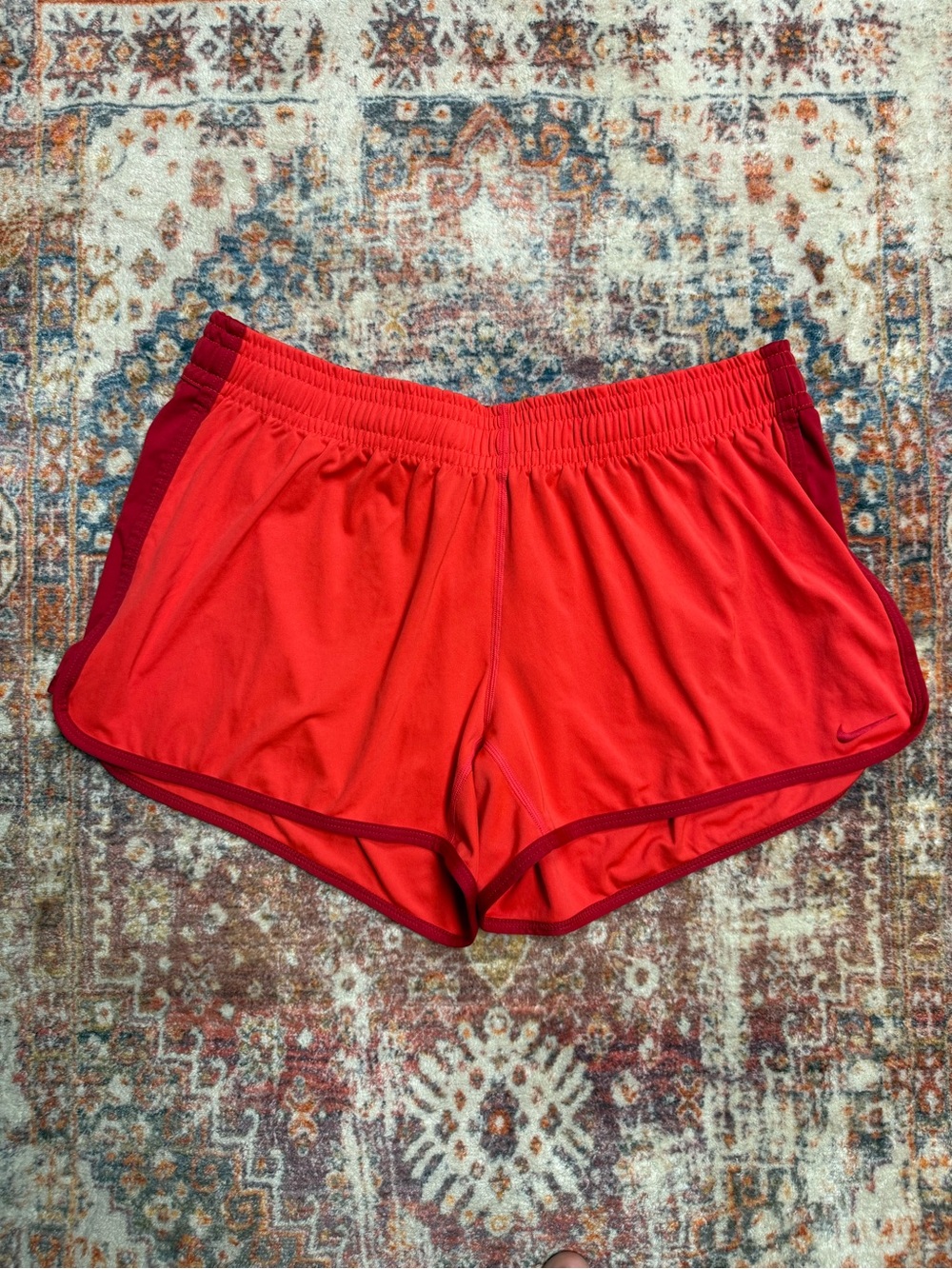 Nike Dri-FIT Running Shorts Coral Red Size Large Athletic Gym Workout Shorts